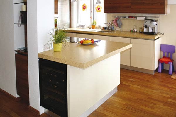 Quarzkomposit Arbeitsplatte I LEATHER LOOK